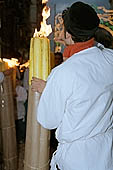 Festa di Sant Agata   during the procession Devoti carry huge candles as vow 